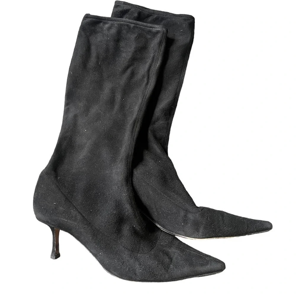 Jimmy Choo Suede Knee High Booties, size 40